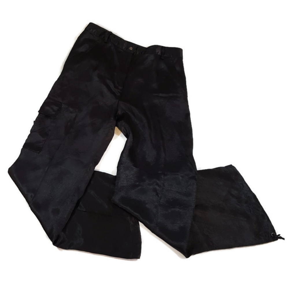 Spenser Jeremy Black Acetate Pants sz 10
